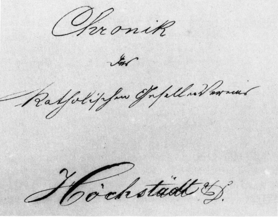 Auszug aus der handgeschriebenen Chronik von 1867 Auszug aus der handgeschriebenen Chronik von 1867