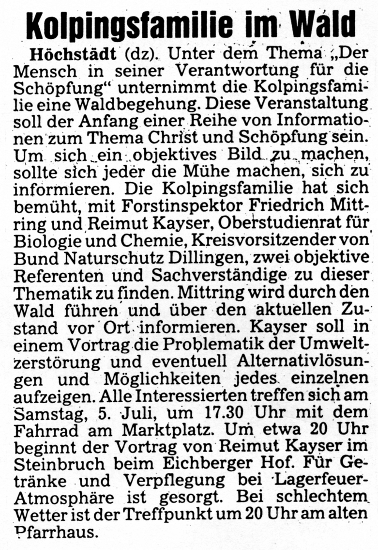 Bericht aus der DZ Bericht aus der DZ